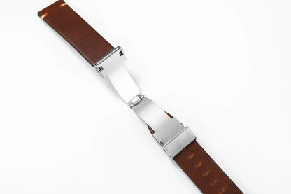 Retro Oil Waxed Leather Watch Strap 20mm 22mm