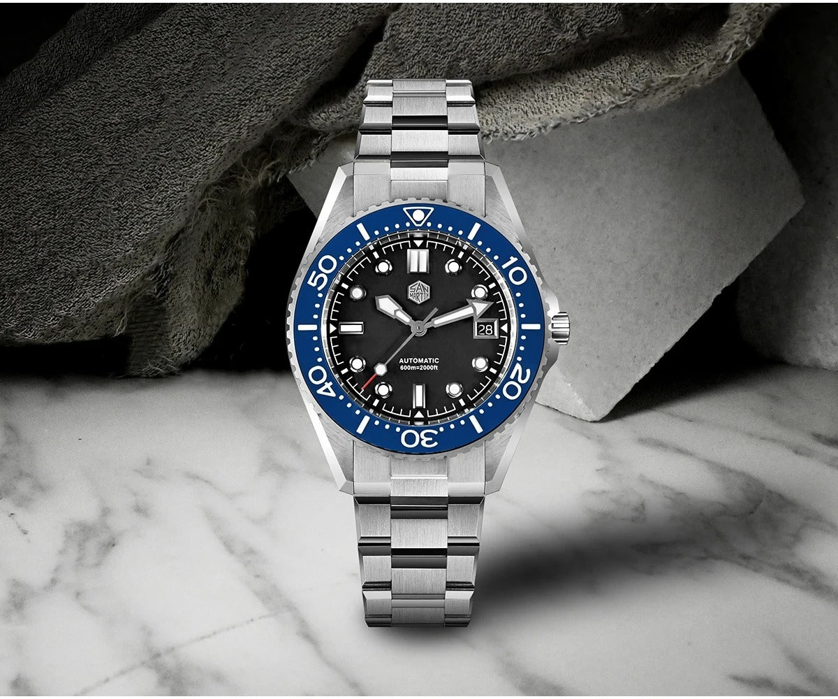 San Martin 41mm Diver Watch ST2130 Automatic Mechanical 600m SN0036
