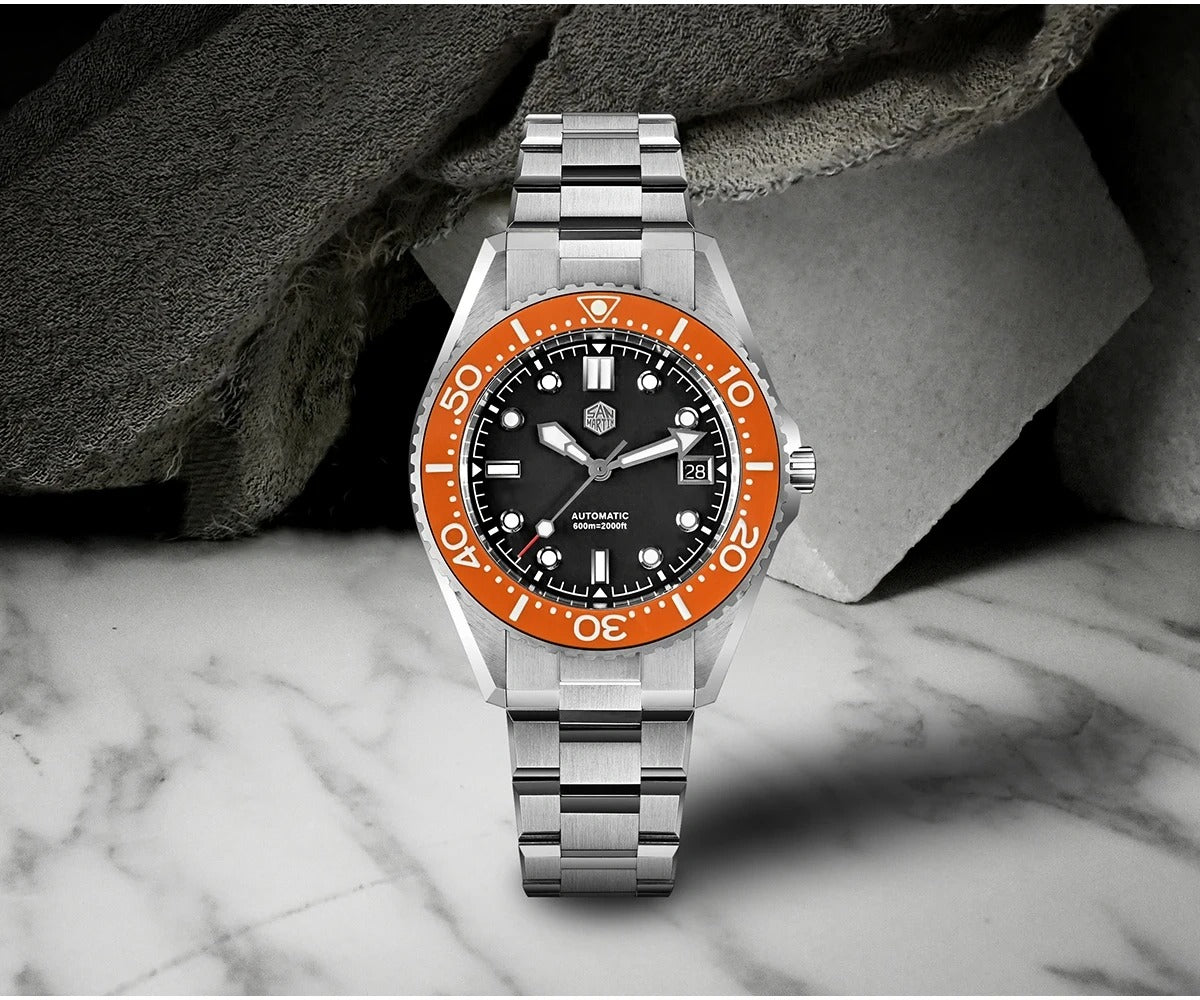 San Martin 41mm Diver Watch ST2130 Automatic Mechanical 600m SN0036