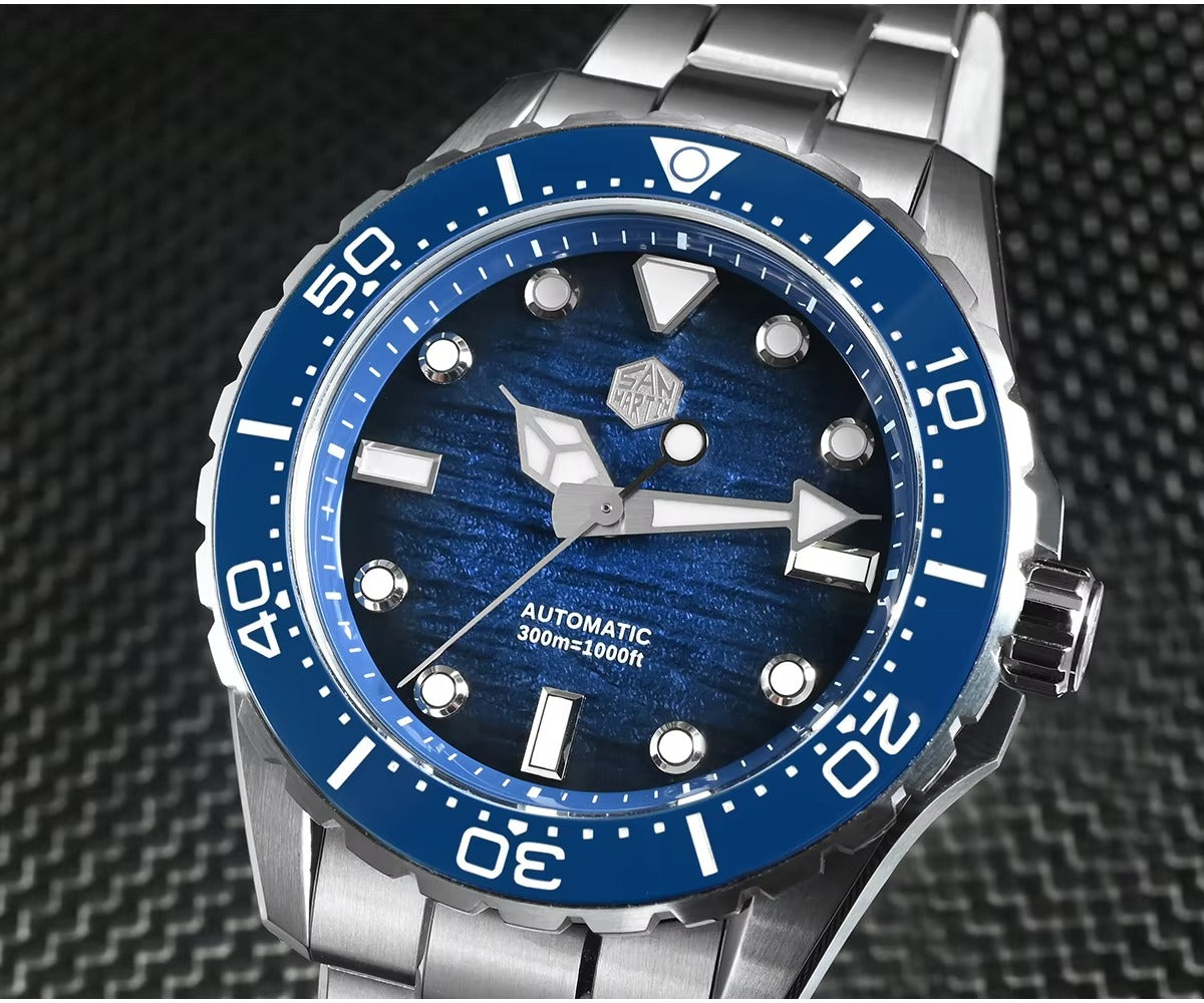 San Martin 40mm Diver 300m Men Watch ST2130 Automatic Mechanical SN0154