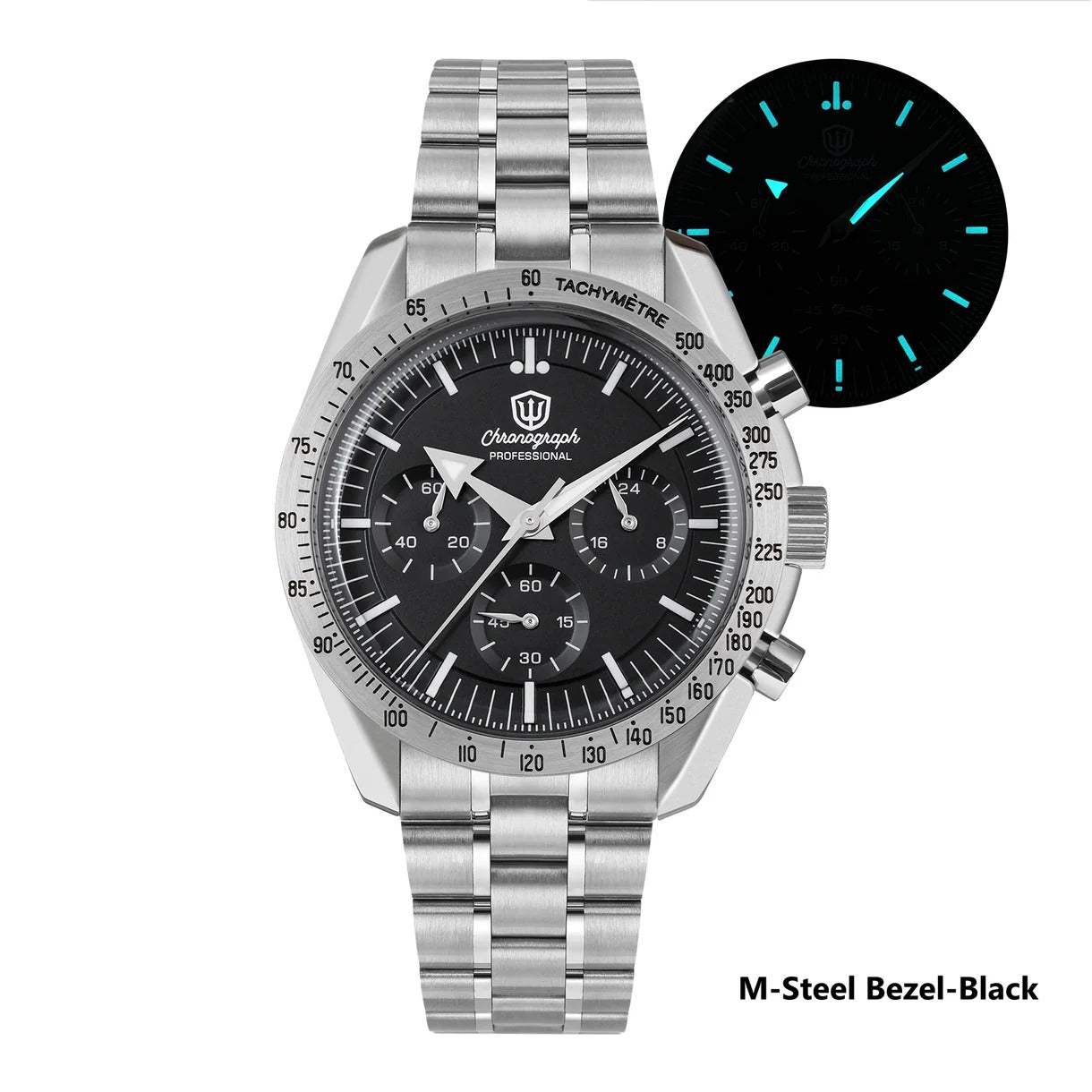 Watchdives 39mm VK63 Chronograph Watch WD1863