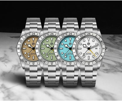 San Martin Upgraded 38.3mm Hangzhou 6460 BB GMT Men Watch Automatic Mechanical SN0054