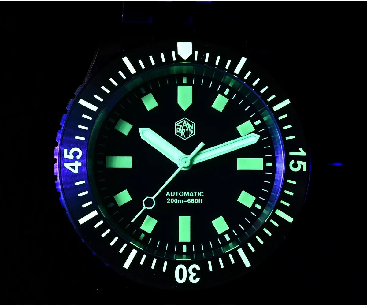 San Martin 1200HV Hardening Coating Full Luminous Watch SN0012