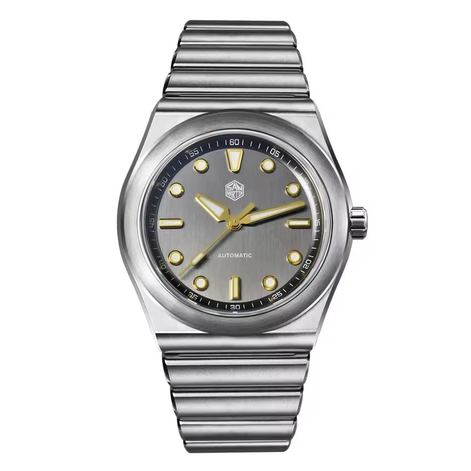 San Martin 40mm SS Brushed Dial Integrated Bracelet Miyota 90S5 SN0149