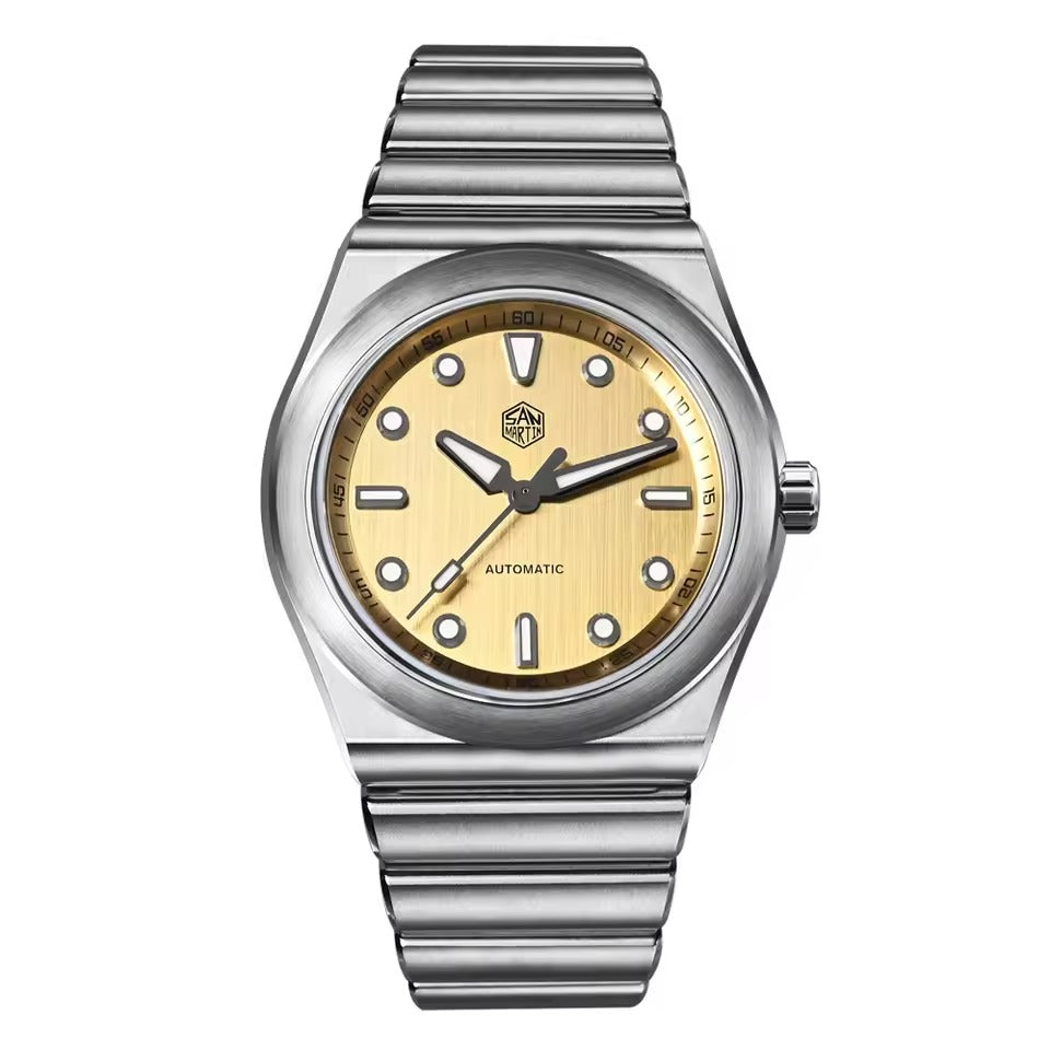 San Martin 40mm SS Brushed Dial Integrated Bracelet Miyota 90S5 SN0149