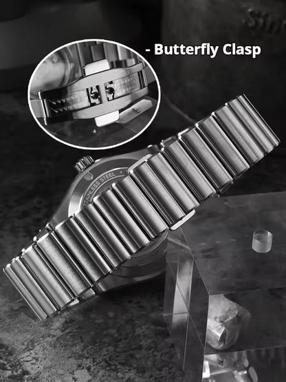 San Martin 40mm SS Brushed Dial Integrated Bracelet Miyota 90S5 SN0149