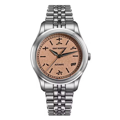 San Martin New 39mm Gada Watch MOP Dial Original Design Miyota 90S5 SN0144