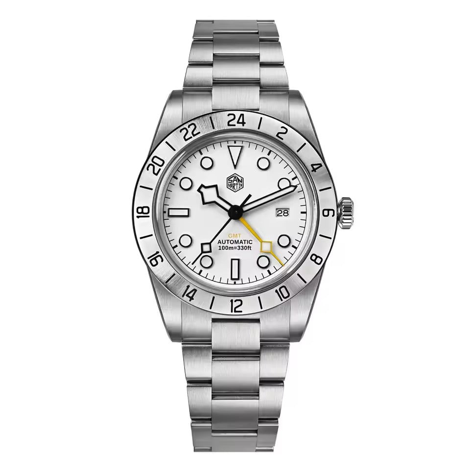San Martin Upgraded 38.3mm Hangzhou 6460 BB GMT Men Watch Automatic Mechanical SN0054