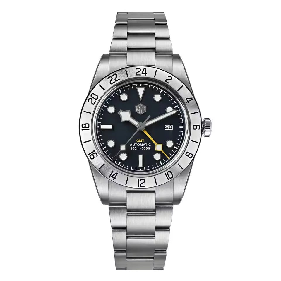 San Martin Upgraded 38.3mm Hangzhou 6460 BB GMT Men Watch Automatic Mechanical SN0054