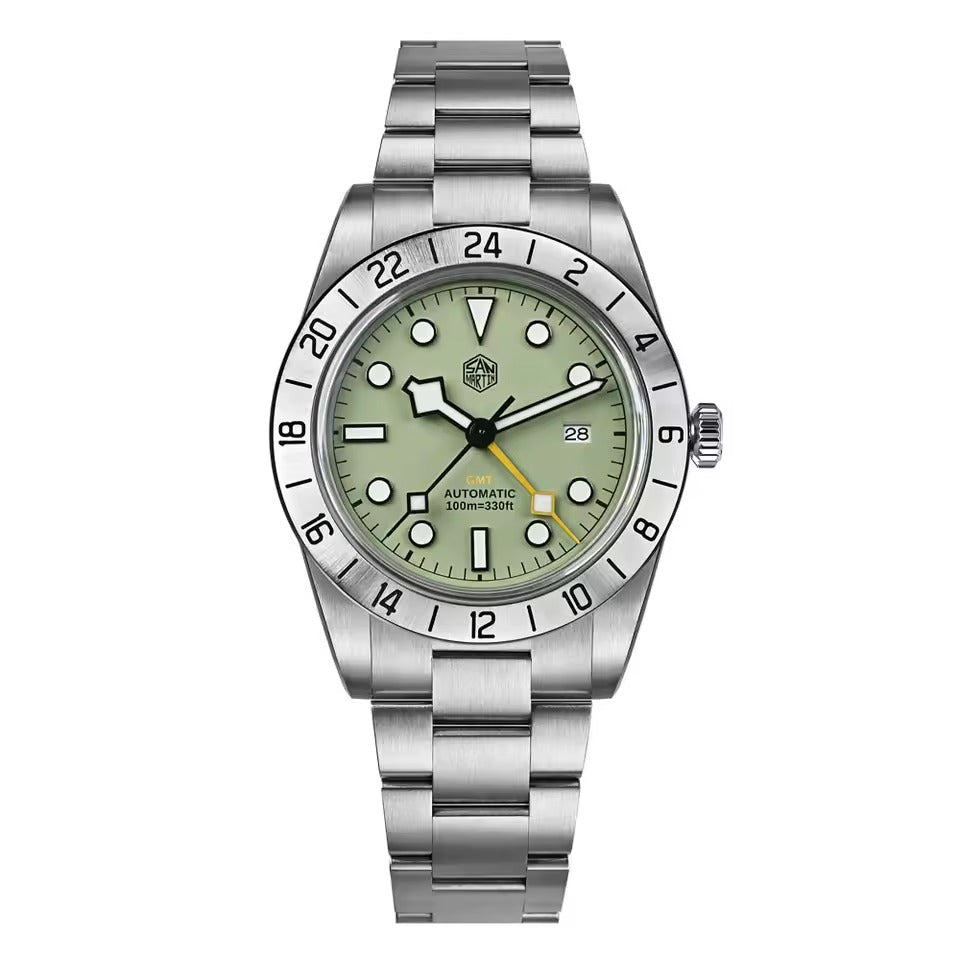 San Martin Upgraded 38.3mm Hangzhou 6460 BB GMT Men Watch Automatic Mechanical SN0054