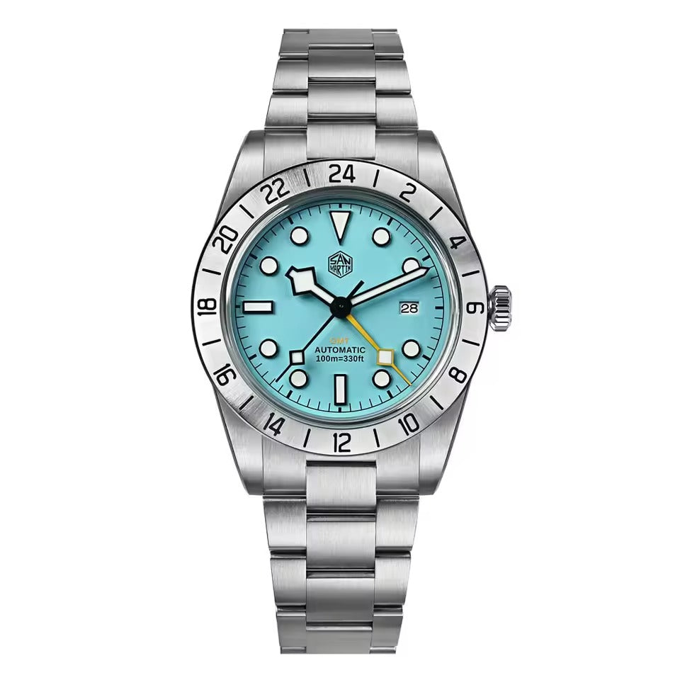 San Martin Upgraded 38.3mm Hangzhou 6460 BB GMT Men Watch Automatic Mechanical SN0054