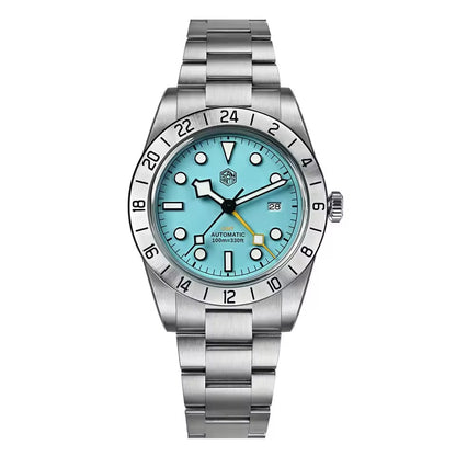 San Martin Upgraded 38.3mm Hangzhou 6460 BB GMT Men Watch Automatic Mechanical SN0054