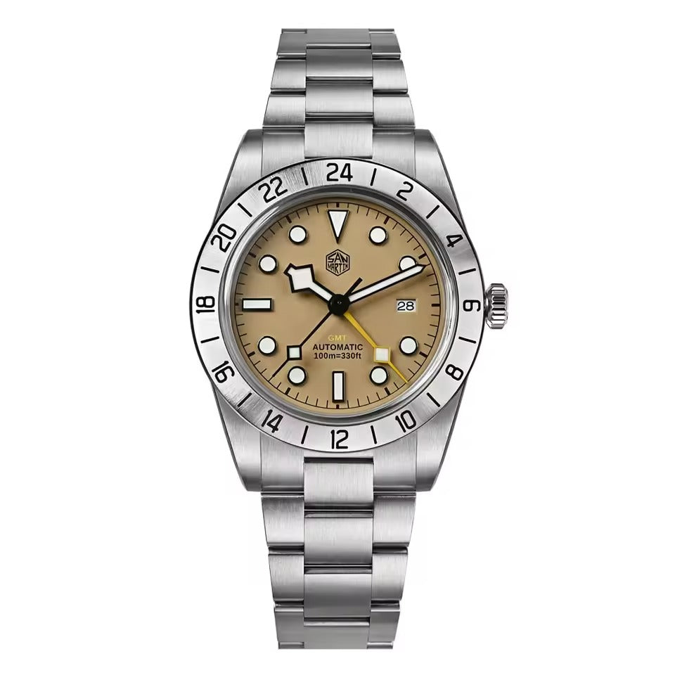 San Martin Upgraded 38.3mm Hangzhou 6460 BB GMT Men Watch Automatic Mechanical SN0054