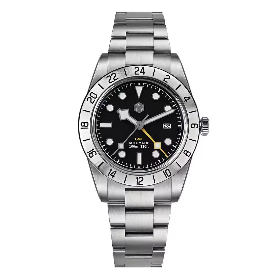 San Martin Upgraded 38.3mm Hangzhou 6460 BB GMT Men Watch Automatic Mechanical SN0054