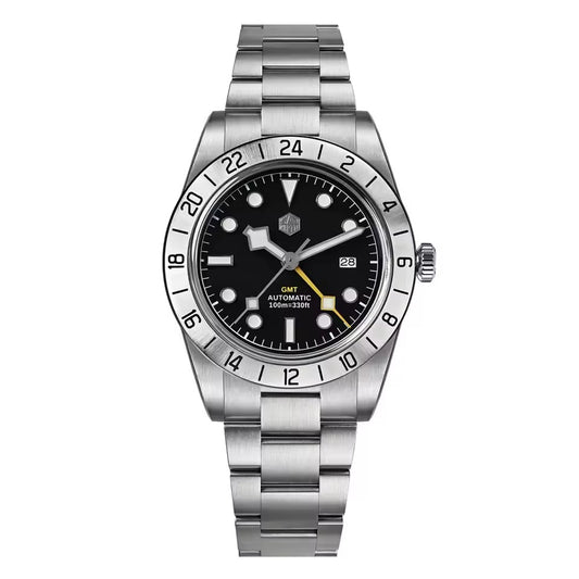 San Martin Upgraded 38.3mm Hangzhou 6460 BB GMT Men Watch Automatic Mechanical SN0054