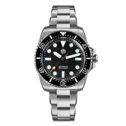 San Martin 38mm Enamel Gradient Wave Texture Dial Miyota 90S5 Diver Wristwatch SN0126-GS