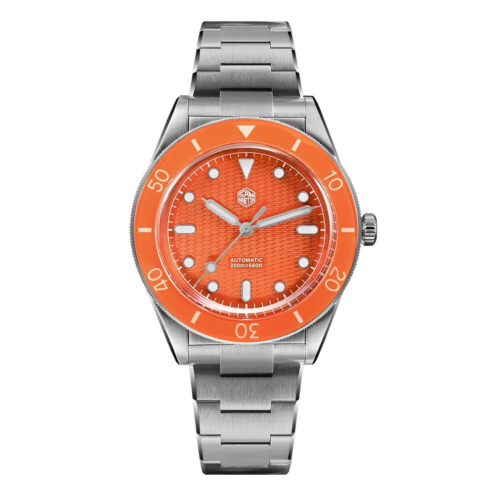 San Martin 39mm Guilloche MOP Dial Miyota 90S5 Automatic Mechanical Watch SN0151