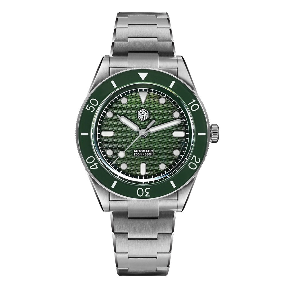 San Martin 39mm Guilloche MOP Dial Miyota 90S5 Automatic Mechanical Watch SN0151