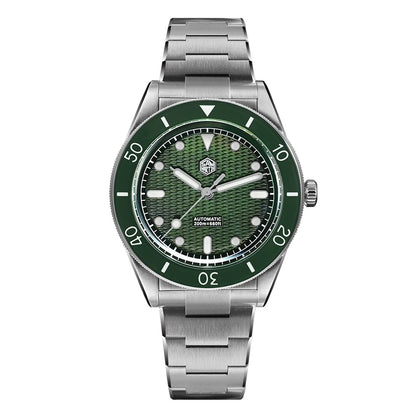 San Martin 39mm Guilloche MOP Dial Miyota 90S5 Automatic Mechanical Watch SN0151