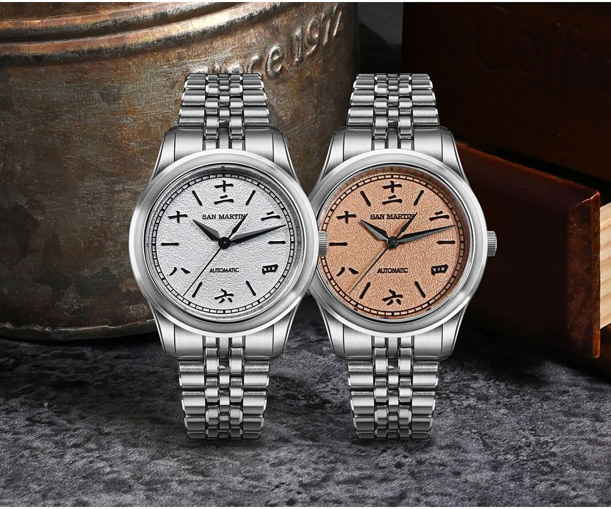 San Martin New 39mm Gada Watch MOP Dial Original Design Miyota 90S5 SN0144