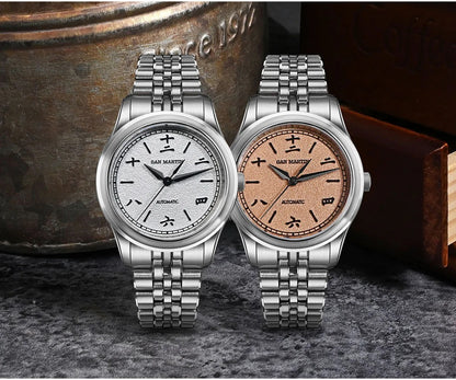 San Martin New 39mm Gada Watch MOP Dial Original Design Miyota 90S5 SN0144