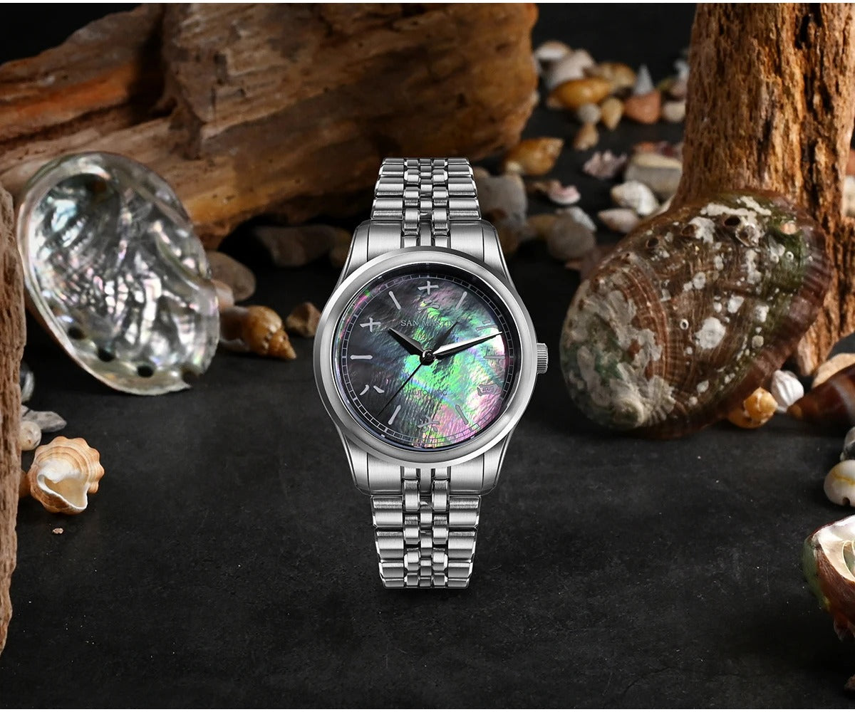 San Martin New 39mm Gada Watch MOP Dial Original Design Miyota 90S5 SN0144