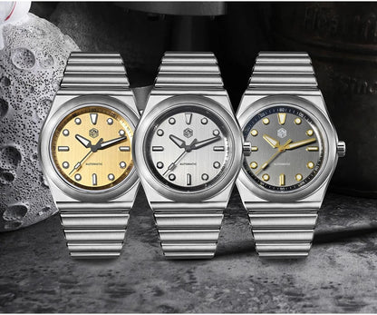 San Martin 40mm SS Brushed Dial Integrated Bracelet Miyota 90S5 SN0149