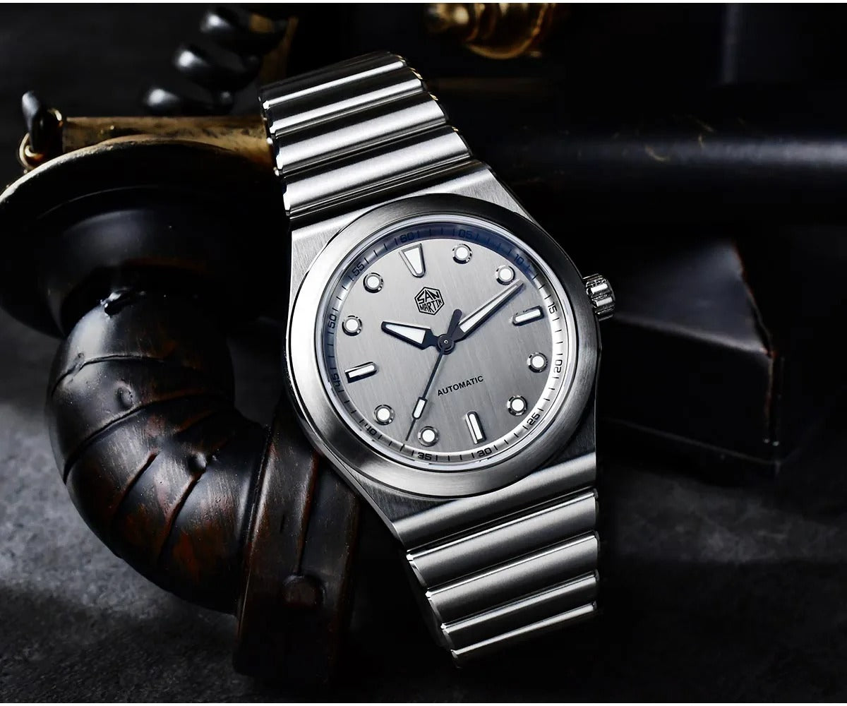 San Martin 40mm SS Brushed Dial Integrated Bracelet Miyota 90S5 SN0149
