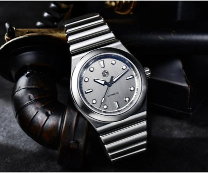 San Martin 40mm SS Brushed Dial Integrated Bracelet Miyota 90S5 SN0149