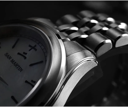 San Martin New 39mm Gada Watch MOP Dial Original Design Miyota 90S5 SN0144