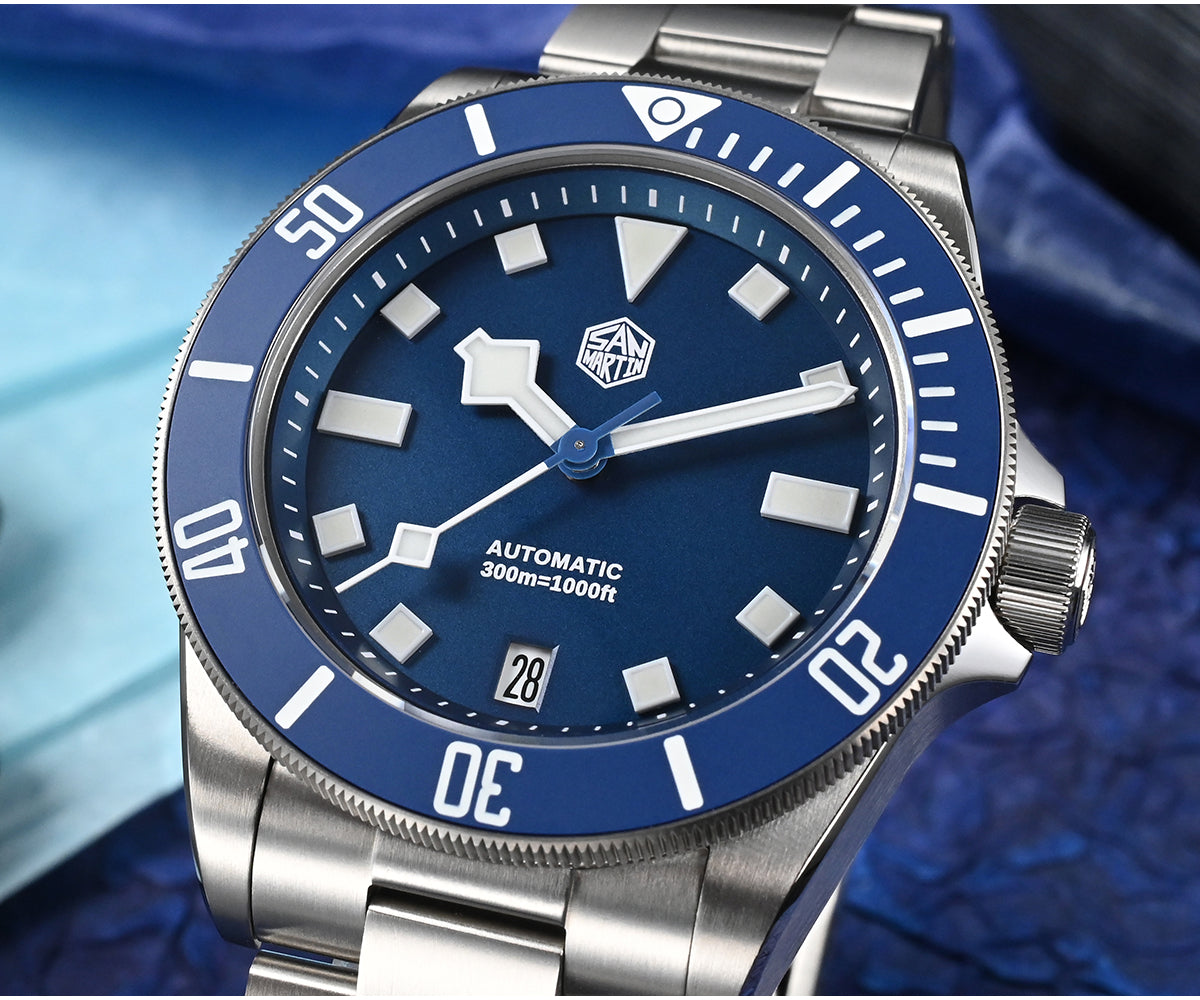 Watchdives x San Martin Titanium 39mm Dive Watch SN0121T-GB - Simple Chapter Ring