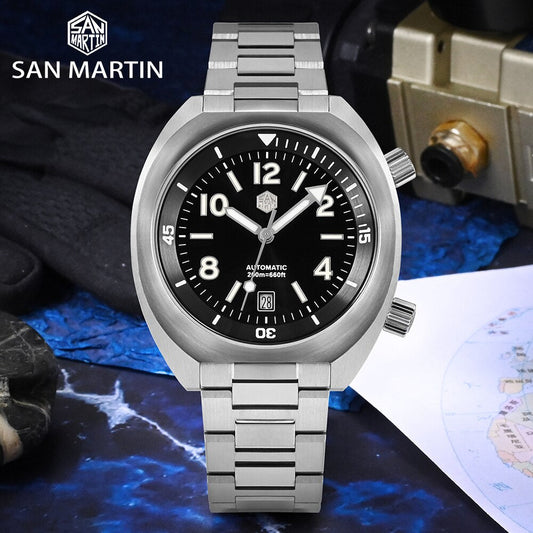 San Martin Bidirectional Turn Chapter Ring Dive Watch SN0066G