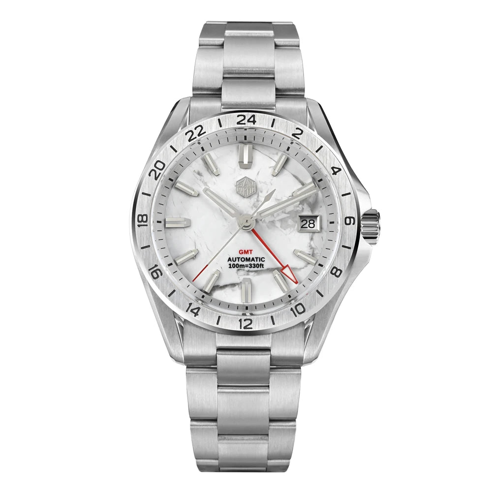【値下げしました】San Martin SN0129 G Aventurine San Martin 39mm Aventurine Gemstone Dial Luxury Men's Watch