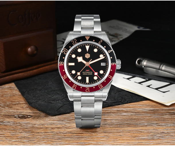 ★US Warehouse★San Martin NH34 BB58 GMT Watch SN0109 V2