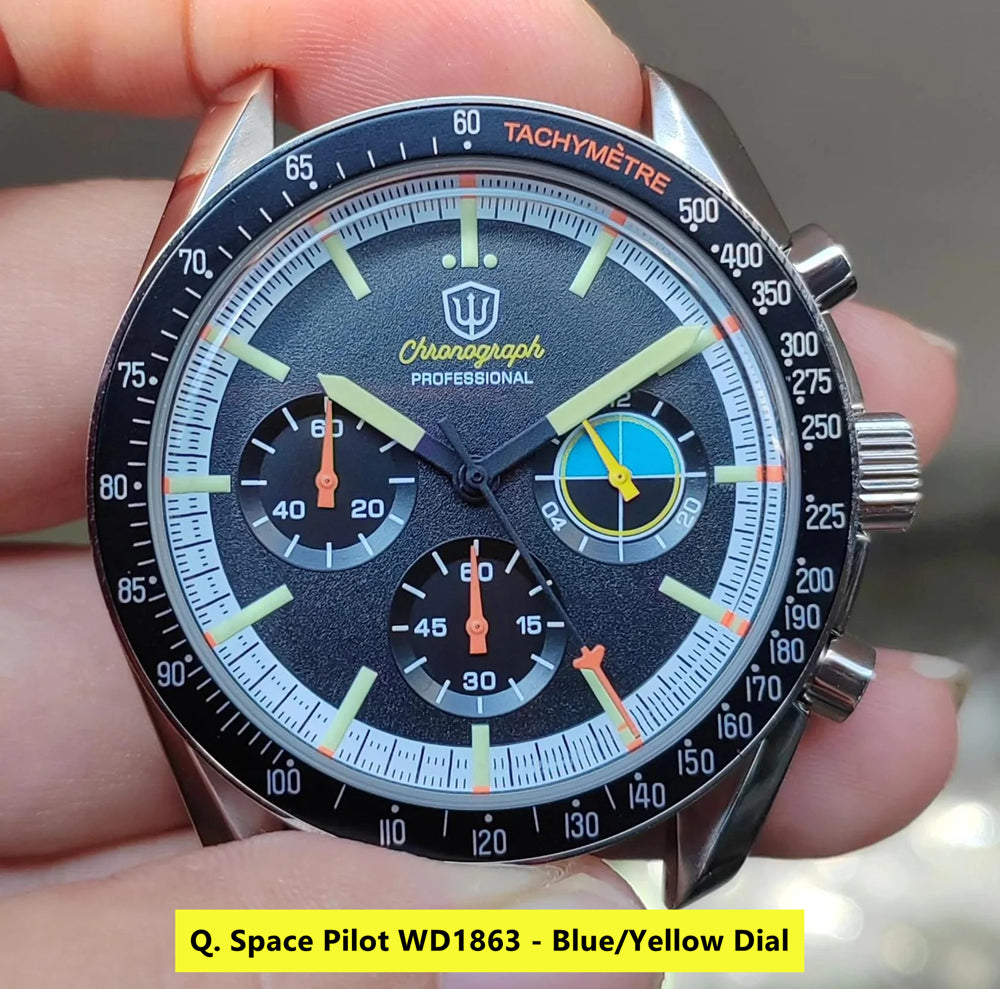 Watchdives 39mm VK63 Chronograph Watch WD1863