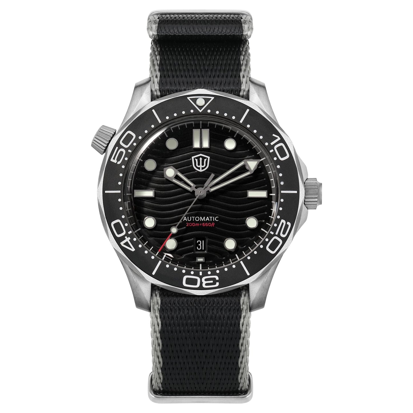 🔥WeeklyDeals🔥Watchdives WD007 Top Hat Sapphire PT5000 Titanium Dive Watch