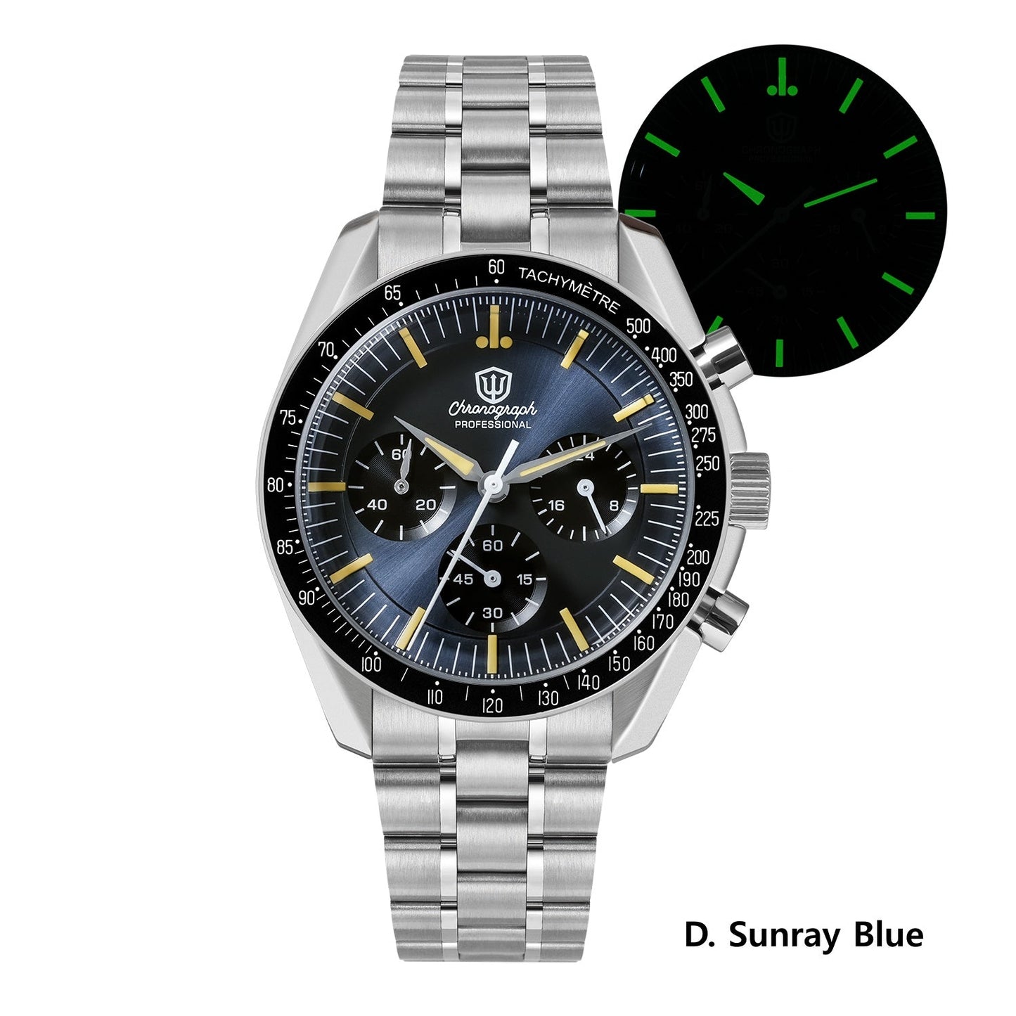 Watchdives 39mm VK63 Chronograph Watch WD1863