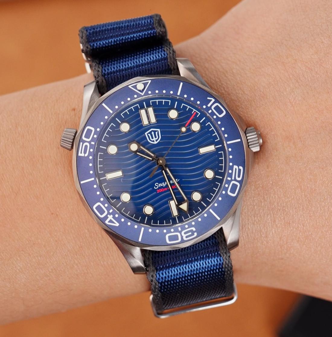 🔥EarlyBird🔥Seafarer WD007Q VH31 Titanium NTTD Dive Watch