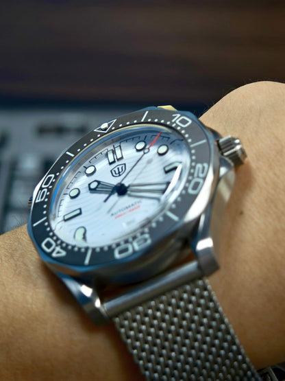 🔥WeeklyDeals🔥Watchdives WD007 Top Hat Sapphire PT5000 Titanium Dive Watch