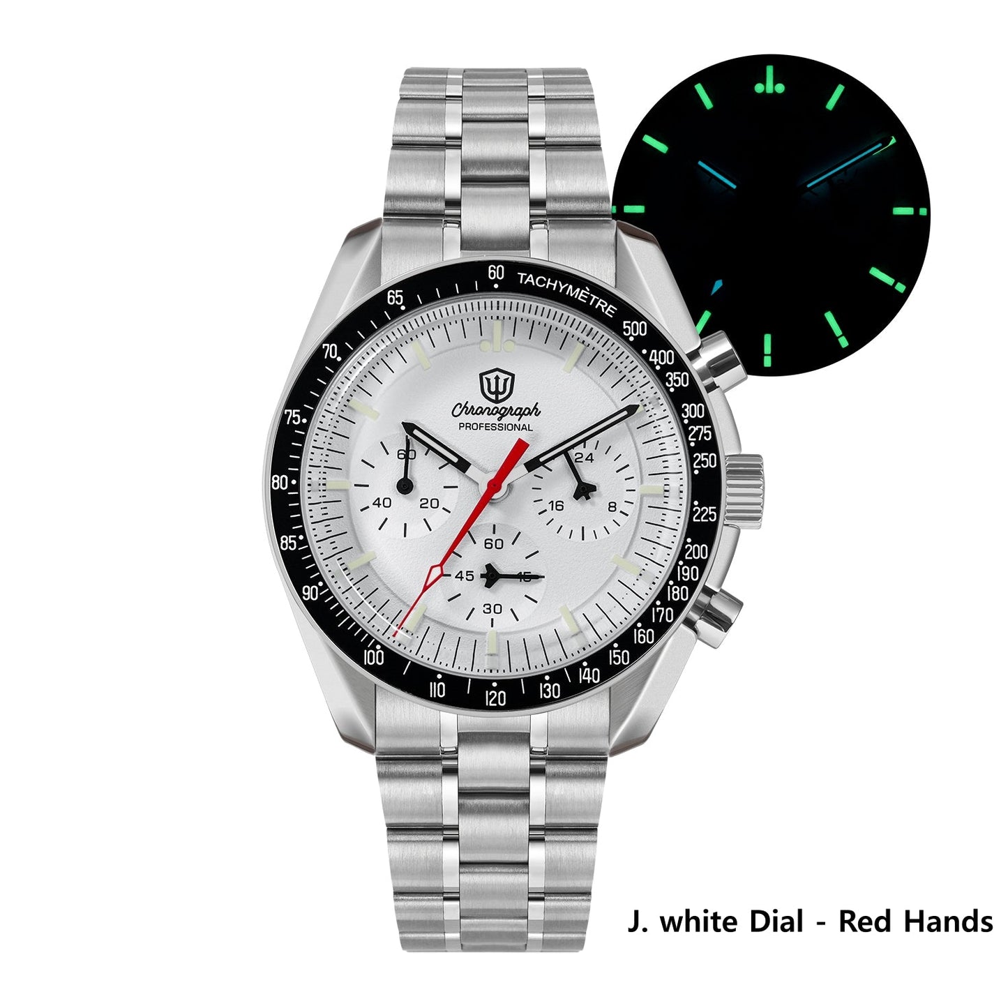 Watchdives 39mm VK63 Chronograph Watch WD1863