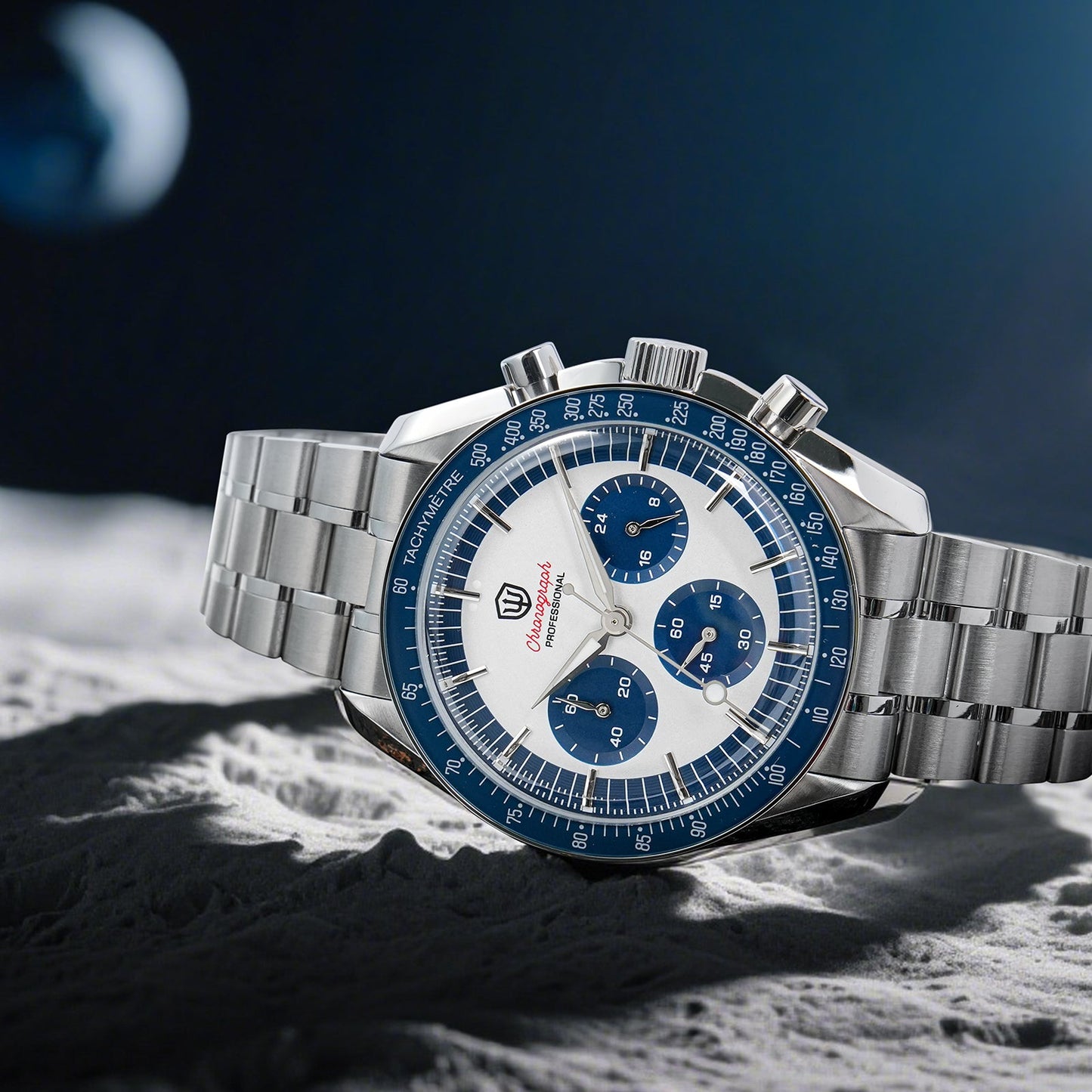 Watchdives 39mm VK63 Chronograph Watch WD1863