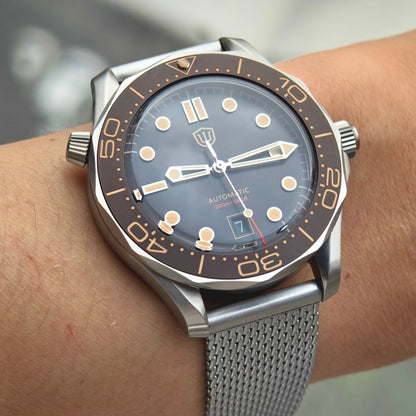 🔥WeeklyDeals🔥Watchdives WD007 Top Hat Sapphire PT5000 Titanium Dive Watch