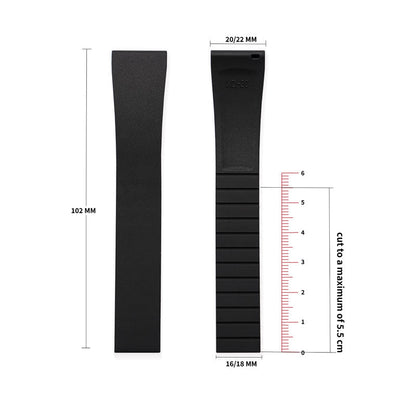 Cut-to-Size CTS FKM Rubber Watch Strap