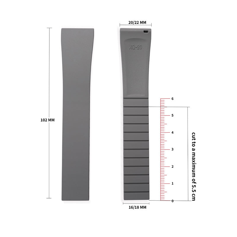 Cut-to-Size CTS FKM Rubber Watch Strap