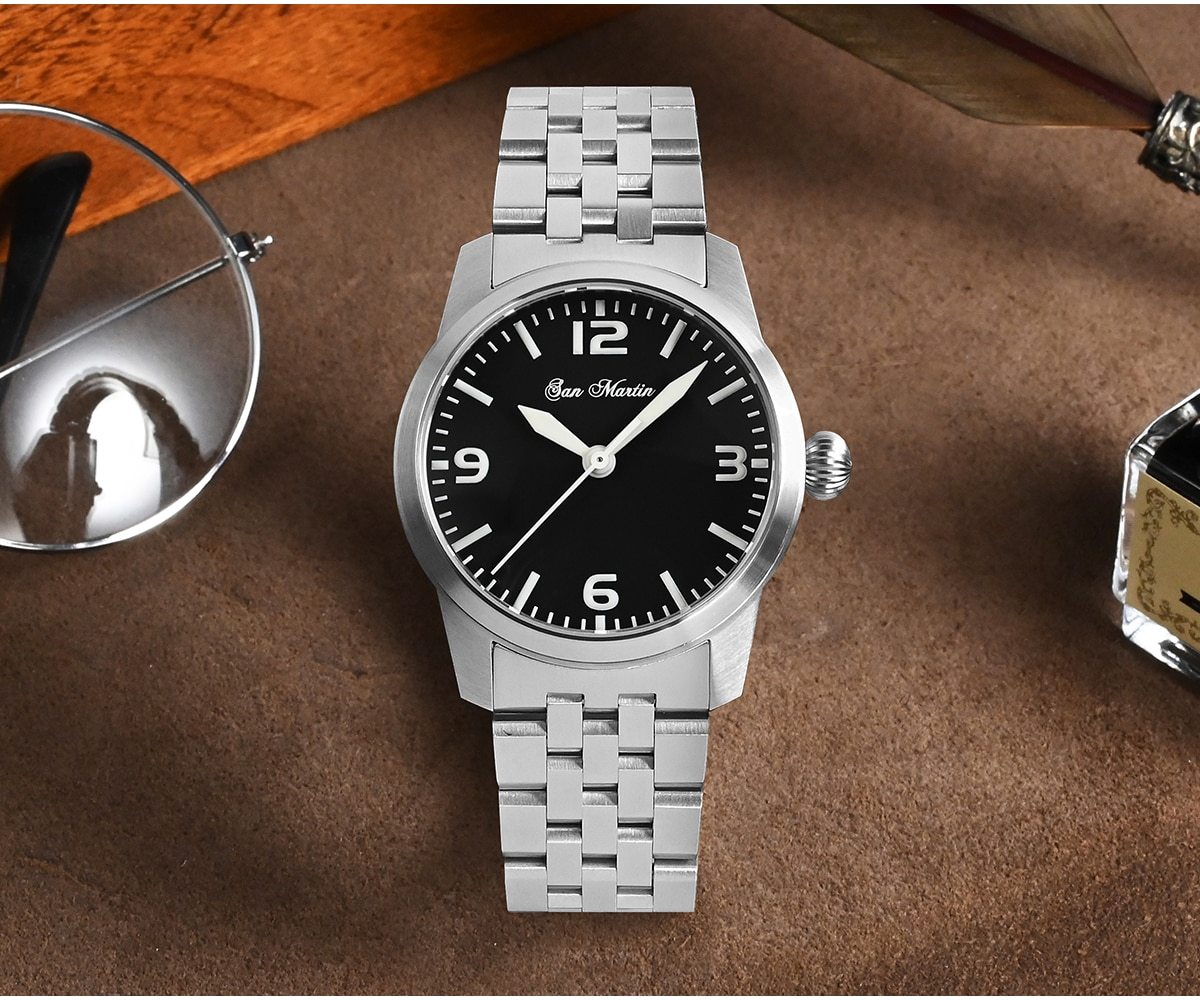 San Martin 38mm Pilot Military Watch SN022