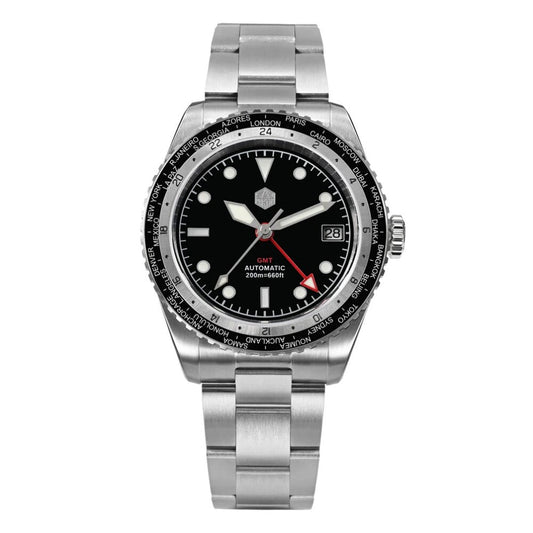 San Martin Bidirectional Bezel GMT Watch SN0112-G