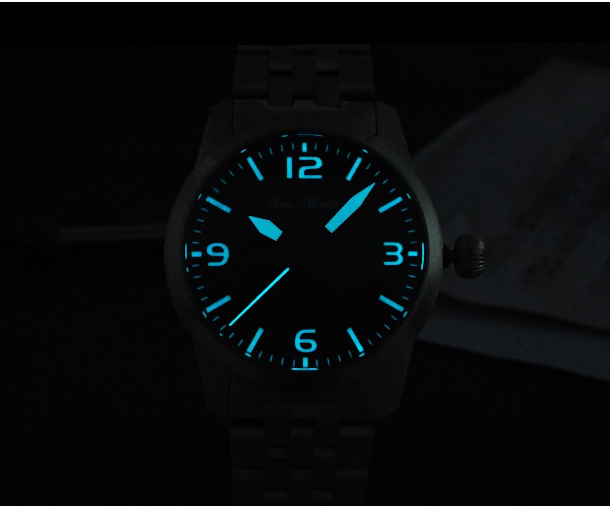 San Martin 38mm Pilot Military Watch SN022