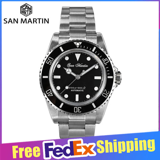 San Martin 39mm Sub Vintage Diver Water SN006