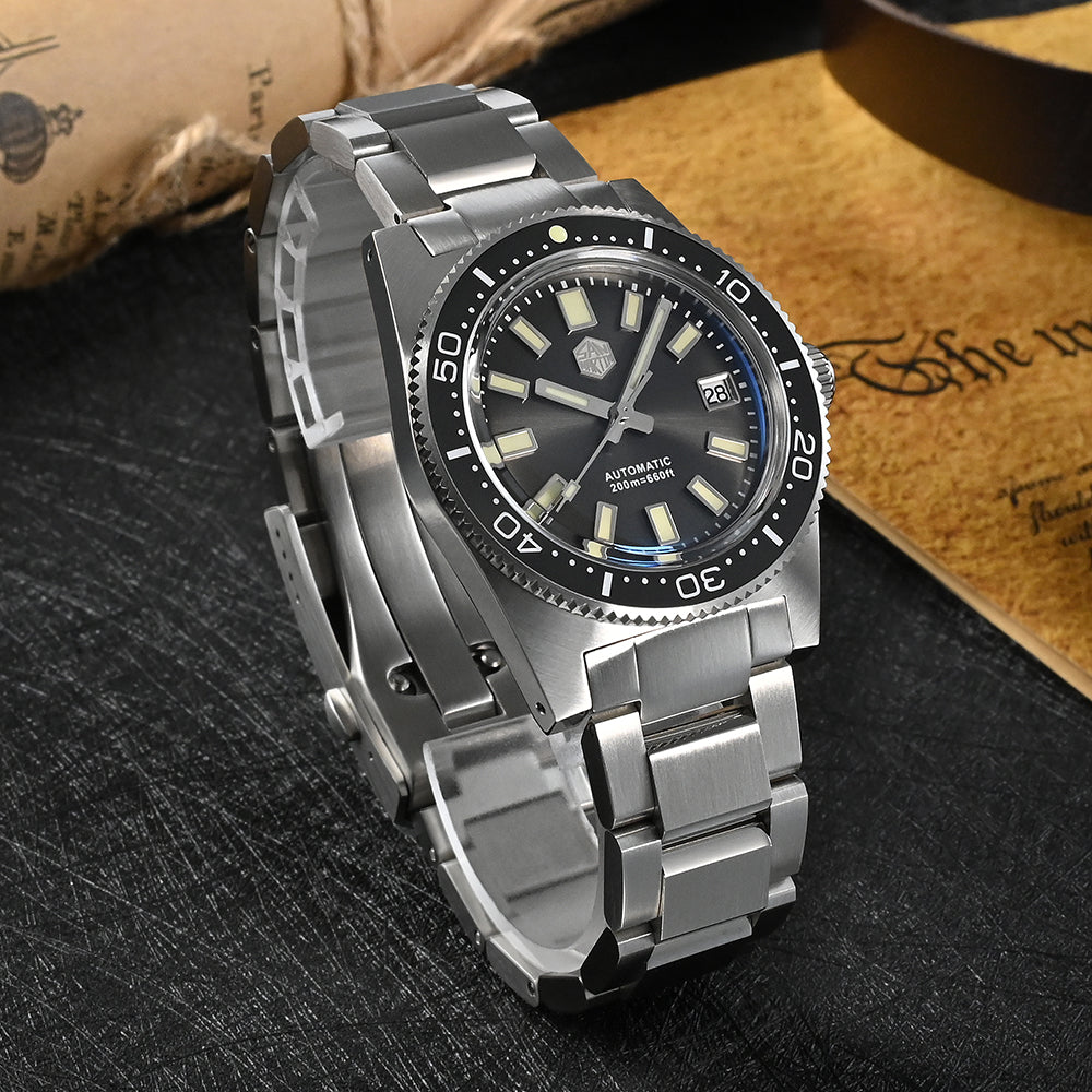 Explore the San Martin New 62mas 37mm Diver Mens Watch SN007 GX