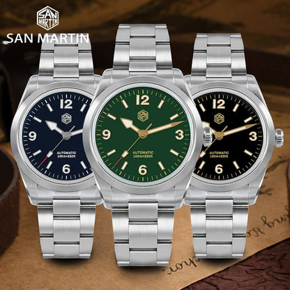 San Martin 38mm Enamel Dial Explore Watch SN0107-G4